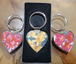 Key ring - with your choice of frangi flower